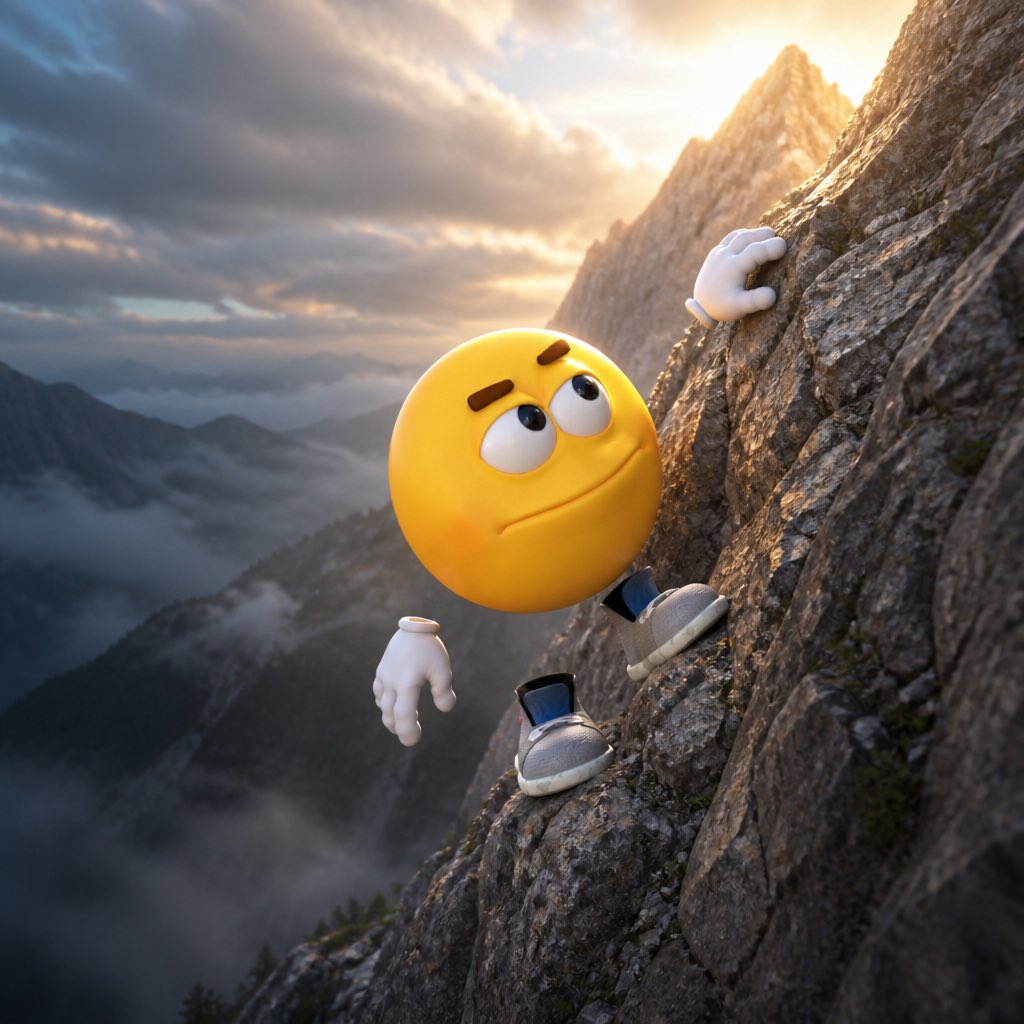 Preview of EmotiGuy Climbing a Mountain