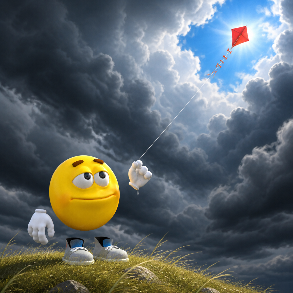 Preview of EmotiGuy Flying a Kite in a Storm