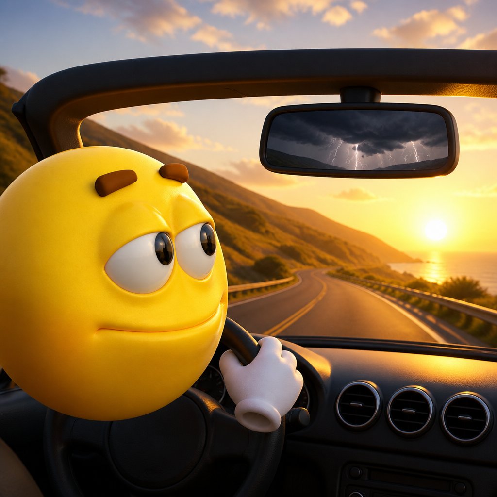 Preview of EmotiGuy Looking in the Rear View Mirror