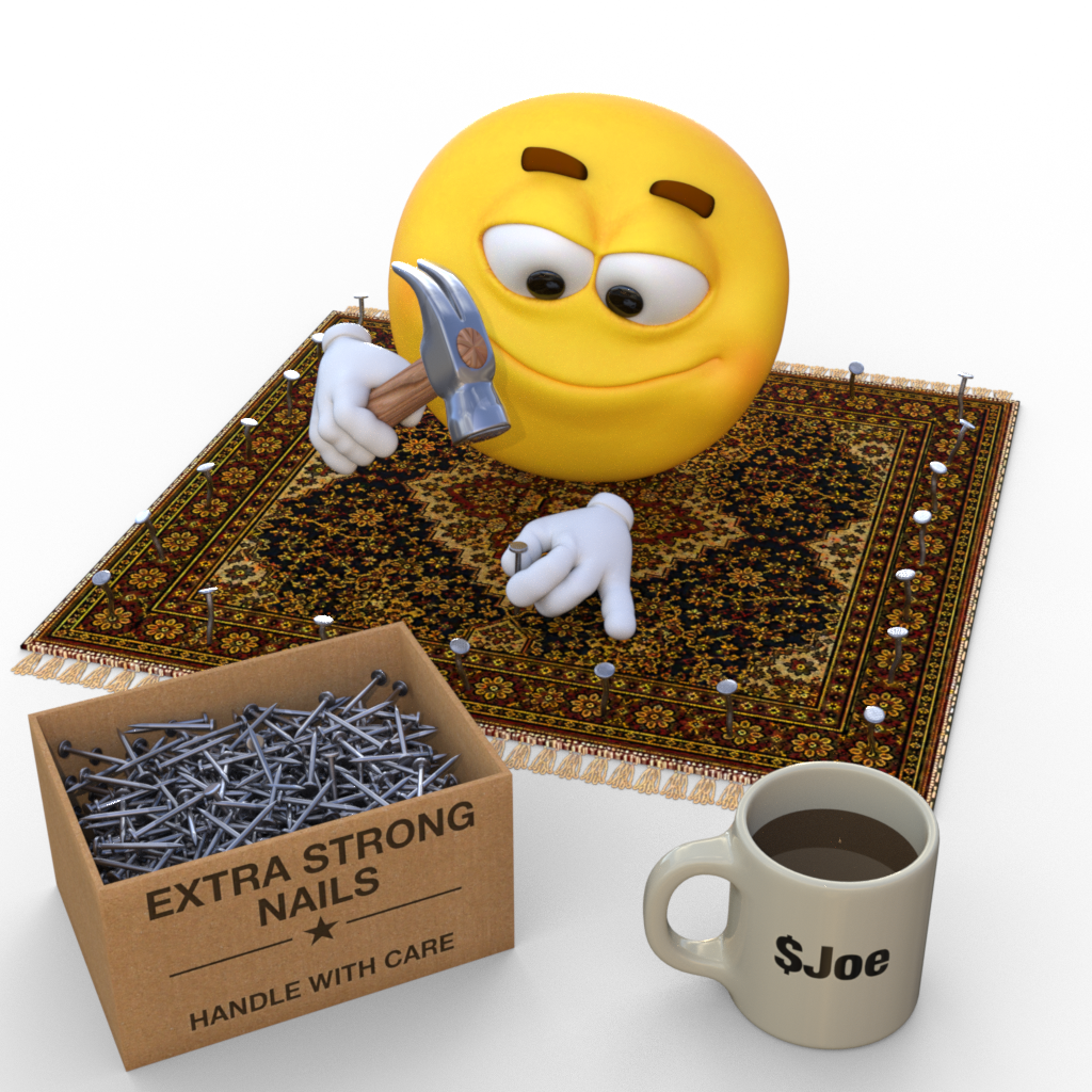 Preview of EmotiGuy Rug Nailed Down