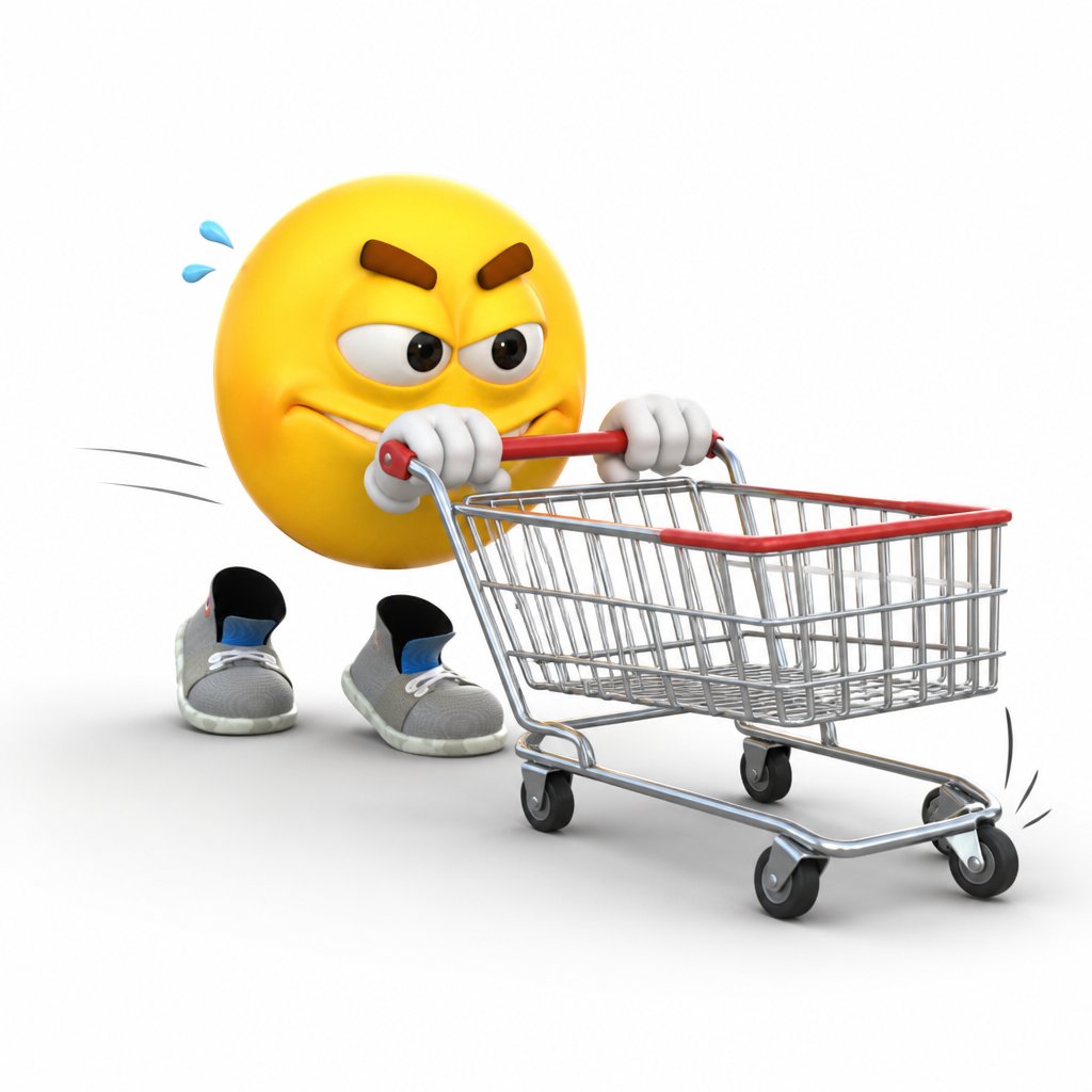 Preview of EmotiGuy Wobbly Shopping Cart