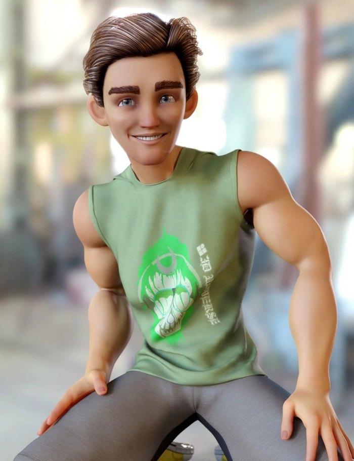 Stylized '21 Character and Hair for Genesis 8 and 8.1 Male