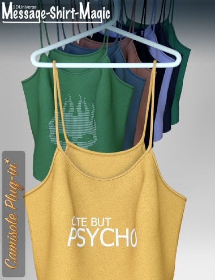 Message-Shirt-Magic Camisole Plugin for Genesis 8 Female