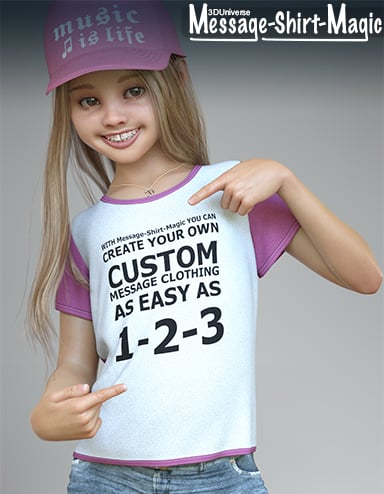 Message-Shirt-Magic for Genesis 8 Female(s)