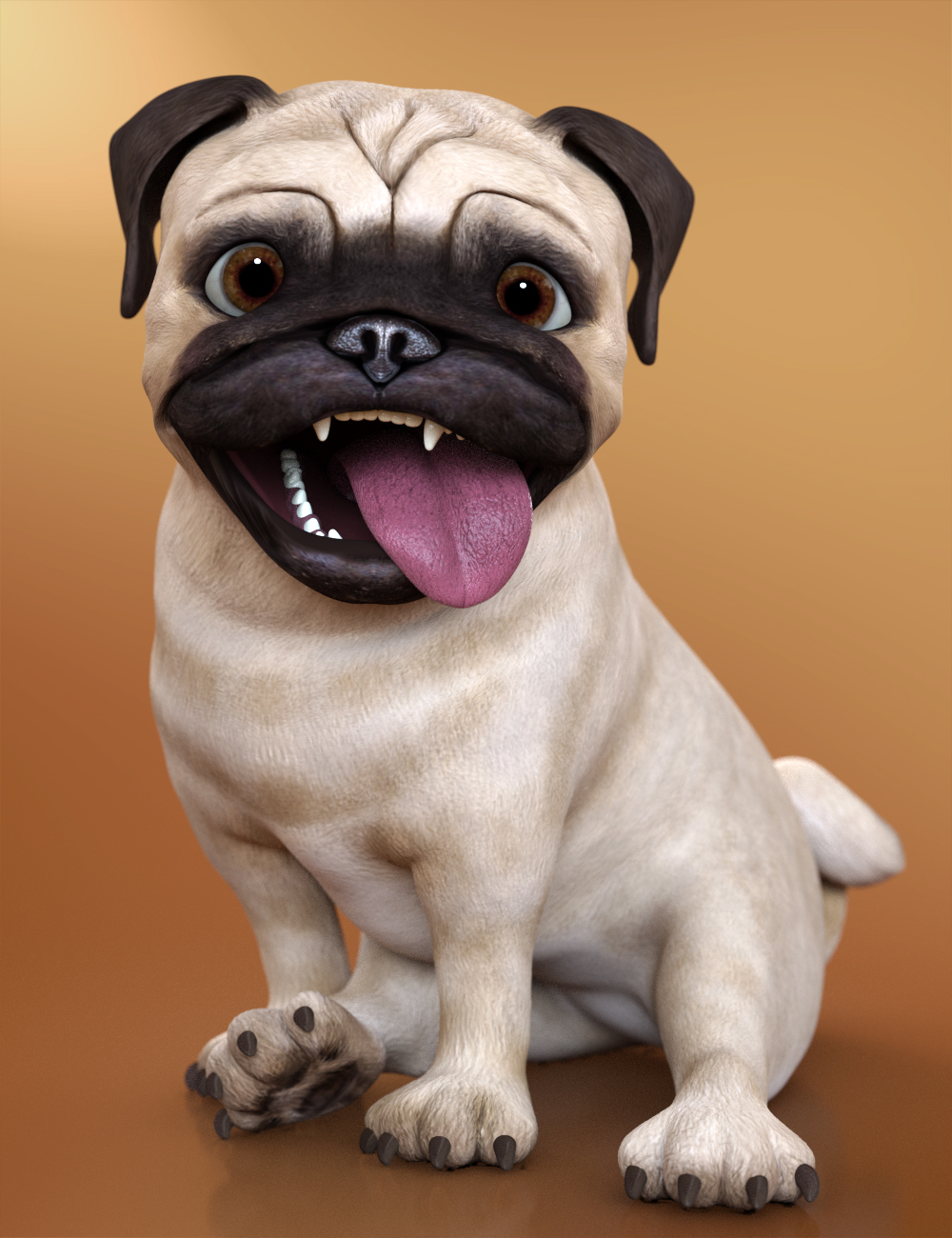 Pugsley the Stylized Pug