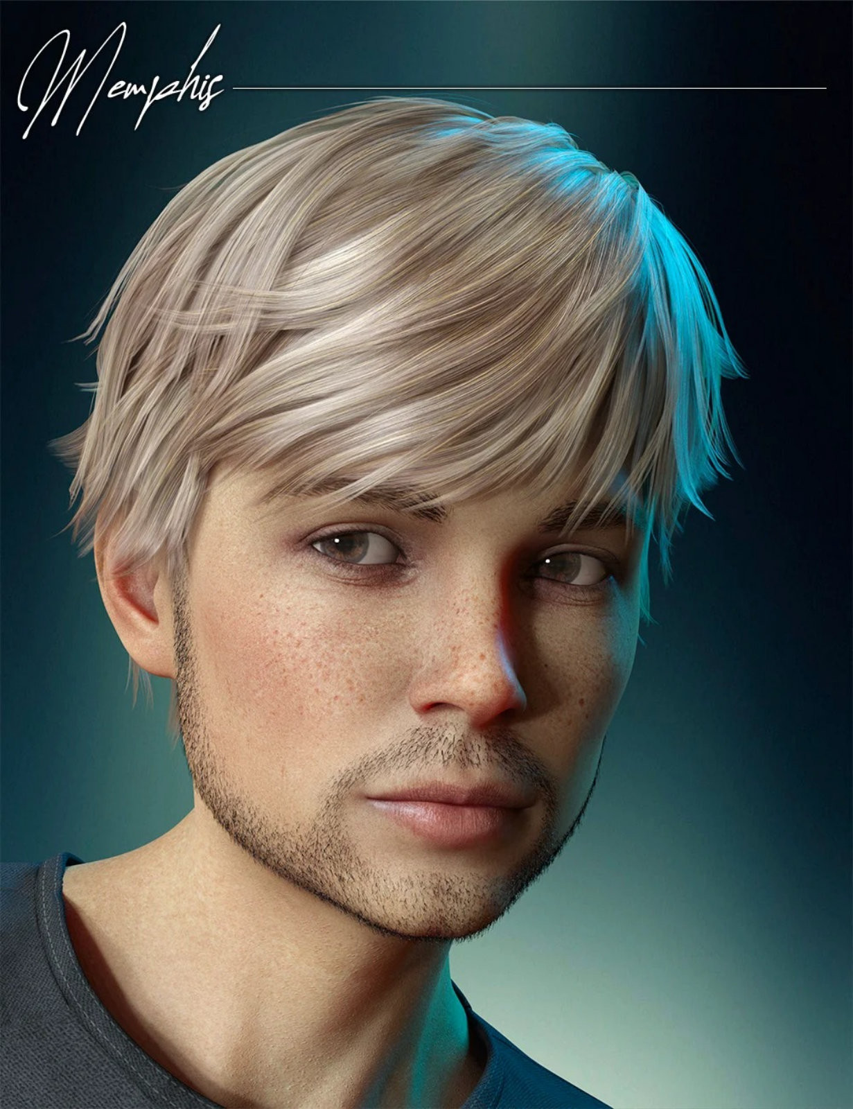 Memphis Hair for Genesis 8 Male